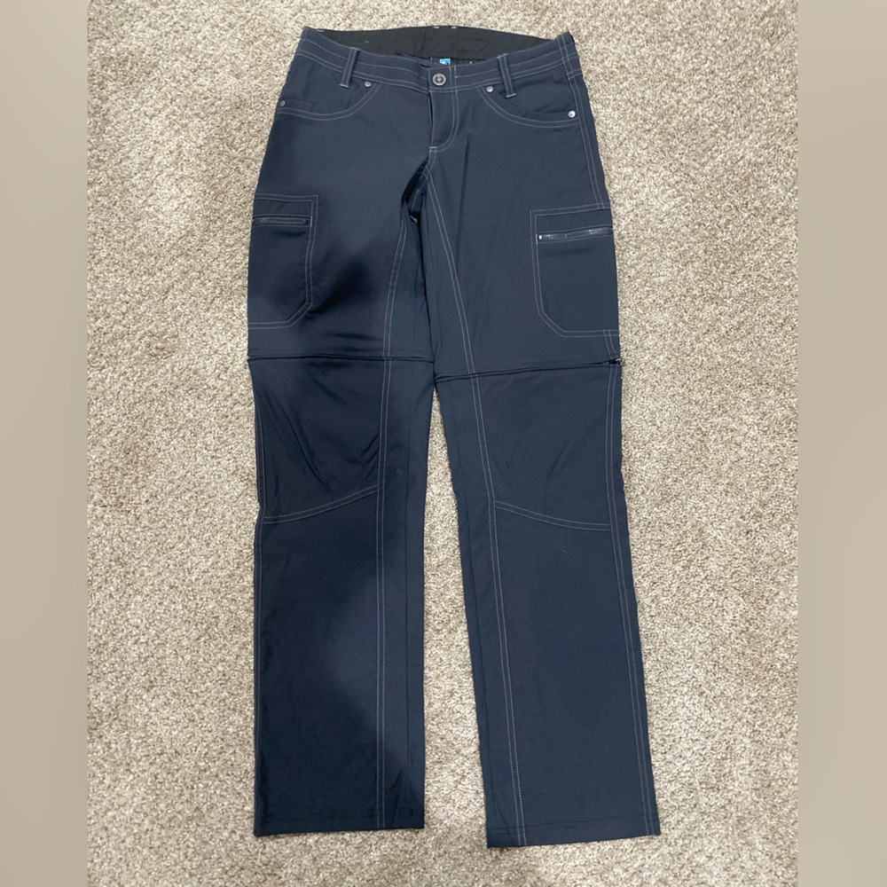KUHL hiking cargo pants dark grey size 2 regular nylon elastane stretch fit